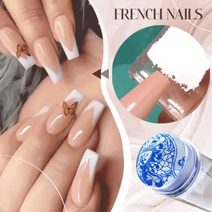 Nailtip Styling Nail Art Jelly Stamp Scraper Image Plate Manicure Print Tool DIY with cap,2.8cm head