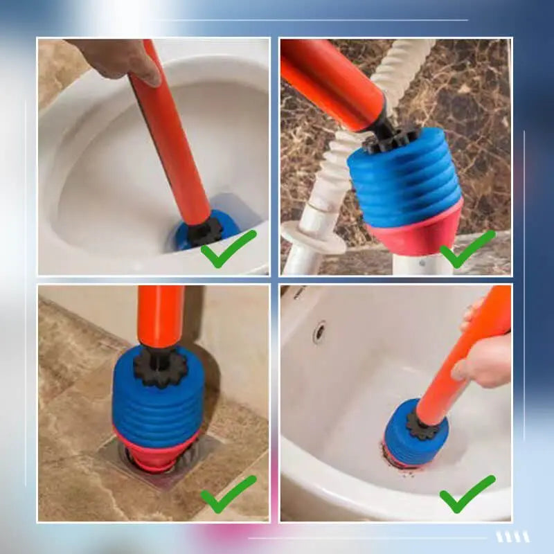 Household High-pressure Toilet Unblocker One Shot Toilet Pipe Plunger Silicone Quickly Unblock Household Toilet