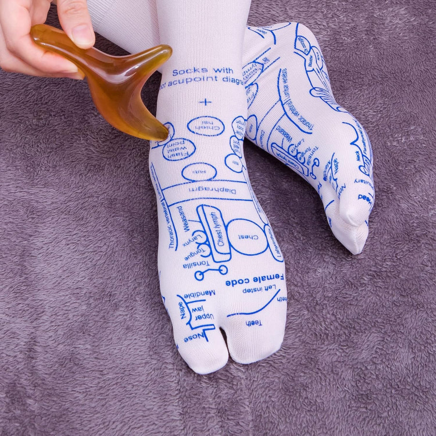Reflexology Socks With Trigger Point Massage Tool